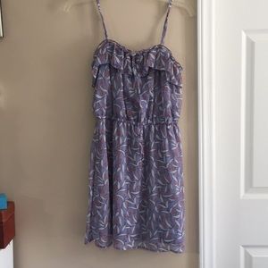 Mossimo light blue floral print sundress with ties